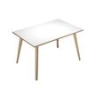 Artarredi Leonardo - Escritorio - rectangular - blanco - negro mate base
