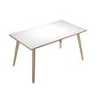 Artarredi Leonardo - Escritorio - rectangular - blanco - negro mate base