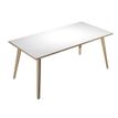 Artarredi Leonardo - Escritorio - rectangular - blanco - negro mate base