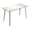 Artarredi Leonardo - Escritorio - rectangular - blanco - negro mate base