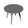 2012349512937-Table ronde - H74,4 cm - 100 cm - 4 pieds bois - plateau anthracite-P_79441787_1-0