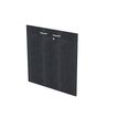 Artarredi Presto - Juego de puertas de estantería - 2 Puertas - melamina - negro ceniza