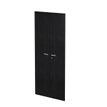 Artarredi Presto - Juego de puertas de estantería - 2 Puertas - melamina - ceniza negra veteada