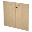 Artarredi Presto - Juego de puertas de estantería - 2 Puertas - melamina - ceniza negra veteada