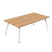 Artarredi Plaza TA-200 - Mesa - rectangular - verde haya - white aluminum (RAL 9006) base
