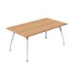 Artarredi Plaza TA-160 - Mesa - rectangular - verde haya - white aluminum (RAL 9006) base
