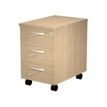 Artarredi Flex - Pedestal - móvil - 3 cajones - melamina - roble