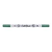 ONLINE Calli.Brush - Brush pen and fibre-tip pen combo - no permanente - para cristal, madera, porcelana - verde metálico - tinta pigmentada al agua - 2.5 mm
