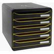 Exacompta BIG-BOX PLUS Black Office A4+ - Armario de cajones - 5 cajones - negro, uva