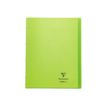 Clairefontaine Koverbook - Cuaderno - grapado - 240 x 320 mm - 14 hojas / 48 páginas - cuadriculado - transparente, verde - polipropileno (PP)