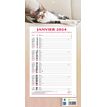CBG 409 Animaux - Month block calendar - 2020 - un mes vista - 12 hojas - 190 x 360 mm - fecha