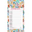 CBG 409 Végétal - Month block calendar - 2020 - un mes vista - 12 hojas - 190 x 360 mm - fecha