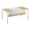 3660141251487-Voile de fond pour bureau EASYDESK L140cm - Blanc/hêtre-Angle gauche-0