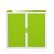 Paperflow easyOffice - Aparador - 2 baldas - 2 Puertas - metal, poliestireno tintado de alto impacto - blanco, verde
