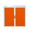 Paperflow easyOffice - Aparador - 2 baldas - 2 Puertas - metal, polipropileno, poliestireno tintado de alto impacto - blanco, naranja