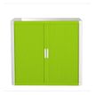 Paperflow easyOffice - Aparador - 2 baldas - 2 Puertas - metal, polipropileno, poliestireno tintado de alto impacto - blanco, verde