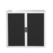 Paperflow easyOffice - Aparador - 2 baldas - 2 Puertas - metal, poliestireno tintado de alto impacto - negro, blanco