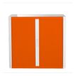 Paperflow easyOffice - Aparador - 2 baldas - 2 Puertas - metal, polipropileno, poliestireno tintado de alto impacto - blanco, naranja