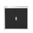 Paperflow easyOffice - Aparador - 2 baldas - 2 Puertas - metal, polipropileno, poliestireno tintado de alto impacto - negro, blanco