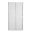 3660141929133-Armoire basse à rideaux EASY OFFICE - 110 x 204 x 41,5 cm - Corps, rideaux et poignée blanc--0