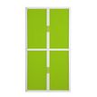 Paperflow easyOffice - Aparador - 4 baldas - 4 Puertas - metal, polipropileno, poliestireno tintado de alto impacto - blanco, verde