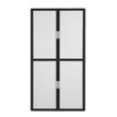 Paperflow easyOffice - Aparador - 4 baldas - 4 Puertas - metal, polipropileno, poliestireno tintado de alto impacto - negro, blanco