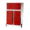 Paperflow - Pedestal - móvil - 4 cajones - rojo