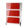 Paperflow - Pedestal - móvil - 4 cajones - rojo