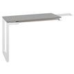Gautier office Sunday - Componente de escritorio en L - rectangular - gris - RAL 9003, epoxy blanco base