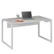 Gautier office Sunday - Mesa - rectangular - gris - blanco, RAL 9003 base