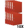 Exacompta Prem'Touch - Archivaor de anillas - ancho de la espina: 80 mm - para A4 Maxi - capacidad: 760 hojas - rojo (paquete de 10)