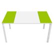 Paperflow Easydesk - Mesa - rectangular - blanco, verde - blanco base