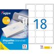 APLI-Agipa - Adhesivo permanente - blanco - 63.5 x 46.6 mm 1800 etiqueta(s) (100 hoja(s) x 18) etiquetas