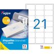 APLI-Agipa - Adhesivo permanente - blanco - 63.5 x 38.1 mm 2100 etiqueta(s) (100 hoja(s) x 21) etiquetas