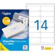 APLI-Agipa - Adhesivo permanente - blanco - 99.1 x 38.1 mm 1400 etiqueta(s) (100 hoja(s) x 14) etiquetas