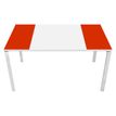Paperflow Easydesk - Mesa - rectangular - blanco, rojo - blanco base