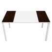 Paperflow Easydesk - Mesa - rectangular - blanco, wengé - blanco base