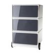 Paperflow easyBox - Pedestal - móvil - 3 cajones - plástico ABS, poliestireno - blanco, carbón