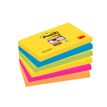 Post-it Super Sticky Rio 655-6SS-RIO-EU - Notas - 76 x 127 mm - 540 hojas (6 x 90) - verde neón, amarillo neón, naranja neón, fucsia, azul mediterráneo