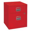 MT Economic - Pedestal - móvil - 2 cajones - metal - rojo
