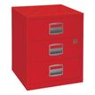 MT Economic - Pedestal - móvil - 3 cajones - metal - rojo