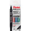 Pentel N50 - Marcador - permanente - negro, rojo, azul, verde - 4.3 mm (paquete de 4)