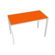 Paperflow Easydesk - Mesa - rectangular - naranja - blanco base
