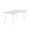 3483600495587-Bureau compact à droite SUNDAY - 160 cm - Pieds trapèze - Gris--0