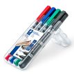 4007817348079-STAEDTLER Lumocolor duo - Pack de 4 marqueurs permanents - double pointe fine et moyenne - couleurs ass--1