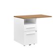 Caisson bout de bureau YES ! - Profondeur 60 cm - top long 100 cm - Merisier