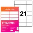Office Star - Blanco - 70 x 42 mm 2100 etiqueta(s) (100 hoja(s) x 21) etiquetas
