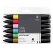 884955070376-ProMarker - Pack de 6 marqueurs double pointe - mi-ton--0