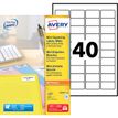 Avery JamFree Laser+ - 25.4 x 45.7 mm 4000 uds. (100 hoja(s) x 40) etiquetas de direcciones