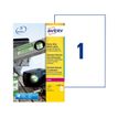 Avery Heavy Duty Laser Labels - Poliéster - A4 (210 x 297 mm) 20 uds. (20 hoja(s) x 1) etiquetas